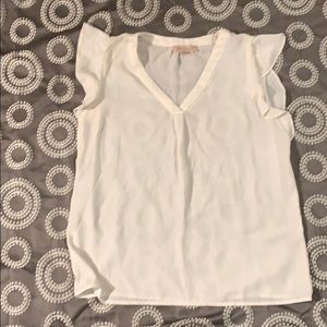 Gorgeous Philosophy Cream dressy short sleeve top